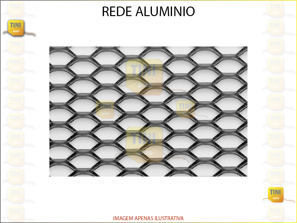 REDE/TIRA ALUMINIO PRETO 30X125 N6